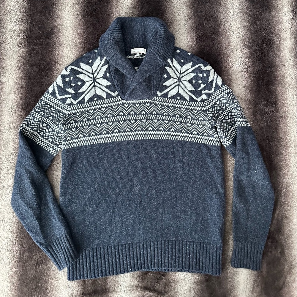 GAP Men's Dark Blue Turtleneck Sweater